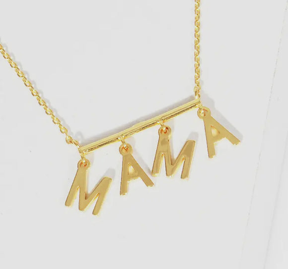 GOLD DIPPED MAMA PENDENT NECKLACE