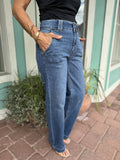 JUDY BLUE HIGH WAIST DOUBLE BUTTON WIDE LEG