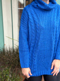 KNITTED IN PERFECTION COWL NECK SWEATER