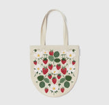 STRAWBERRY PATCH CANVAS TOTE BAG