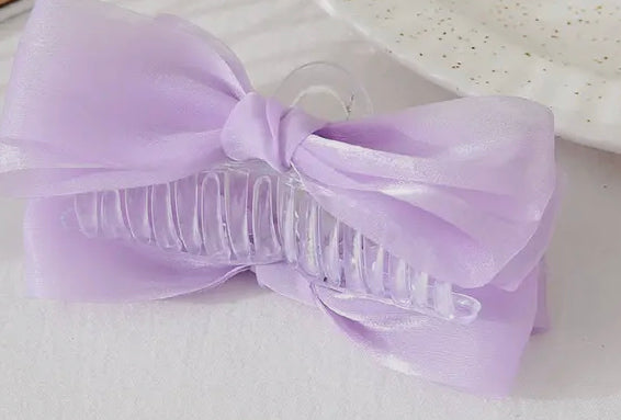 PASTEL DOUBLE BOW HAIR CLAW