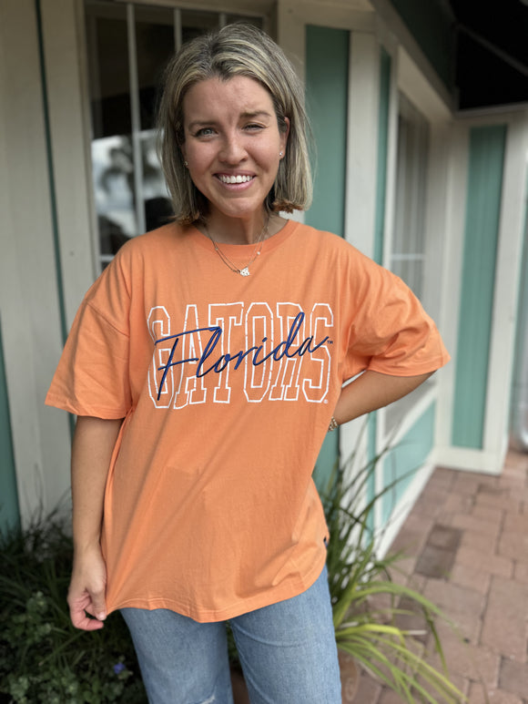 UF FLORIDA OUTLINE OVERSIZED BAND TEE