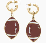 GAME DAY ENAMEL FOOTBALL EARRINGS