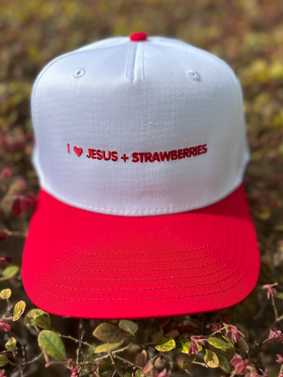 I <3 JESUS + STRAWBERRIES HAT