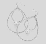 LIBBI PEARL ACCENT TEARDROP EARRINGS