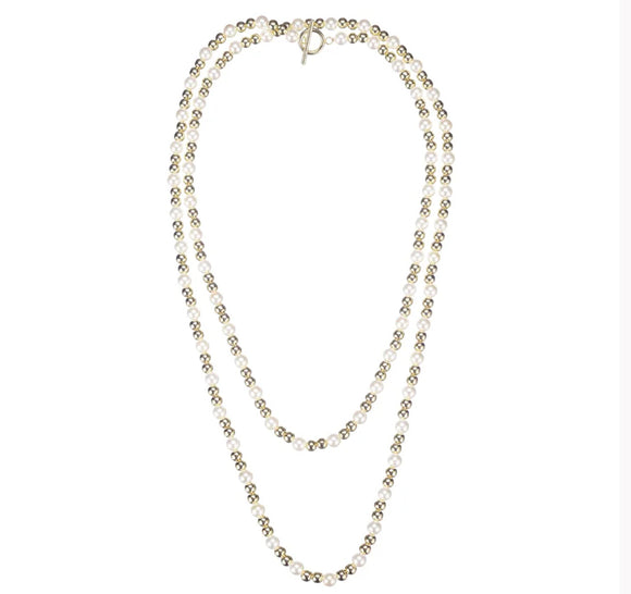ADORNED PEARL BEADED NECKLACE