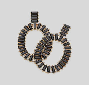 GLISTENING OPEN OVAL EARRINGS