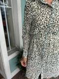 PASSING GLANCE SHEER LEOPARD TUNIC