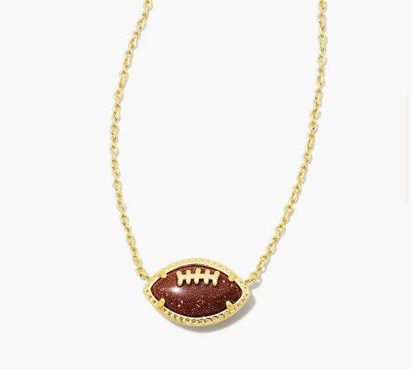 KENDRA SCOTT FOOTBALL SHORT PENDANT NCK