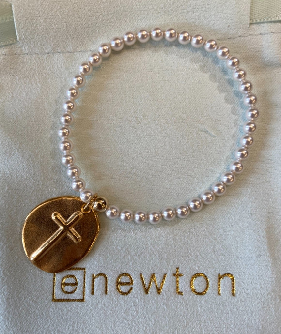 ENEWTON CLASSIC PEARL INSPIRE GOLD CHARM BRACELET