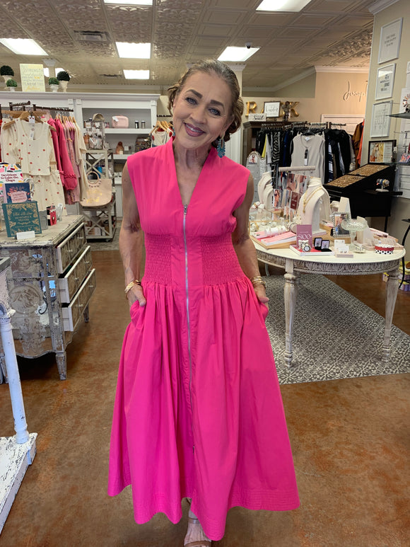 zipper midi dress THE RIGHT REASONS ZIPPER MIDI DRESS