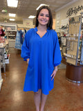 BLISSFUL SMILE TEXTURED MINI DRESS