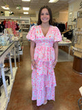 GARDEN DANCING FLORAL RUFFLE DRESS
