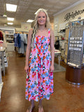 SIMPLE MINDED SMOCKED MAXI DRESS