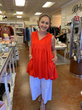 DASH OF GLOW HI-LOW BLOUSE