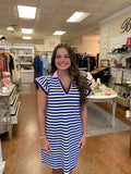 LET IT HAPPEN CONTRAST STRIPE DRESS