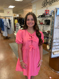 THE SELMA STRIPED BOW DRESS