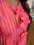 THE SELMA STRIPED BOW DRESS