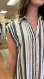 SUCH A WHISPER STRIPED MIDI DRESS