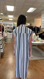 SUCH A WHISPER STRIPED MIDI DRESS