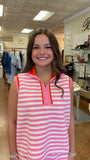 IN STRIDE ZIP COLLAR TOP