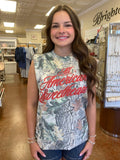 AMERICAN SWEETHEART OVERSIZED CAMO TANK
