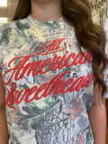 AMERICAN SWEETHEART OVERSIZED CAMO TANK