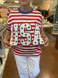 FIREWORKS OVERSIZED STRIPED TEE
