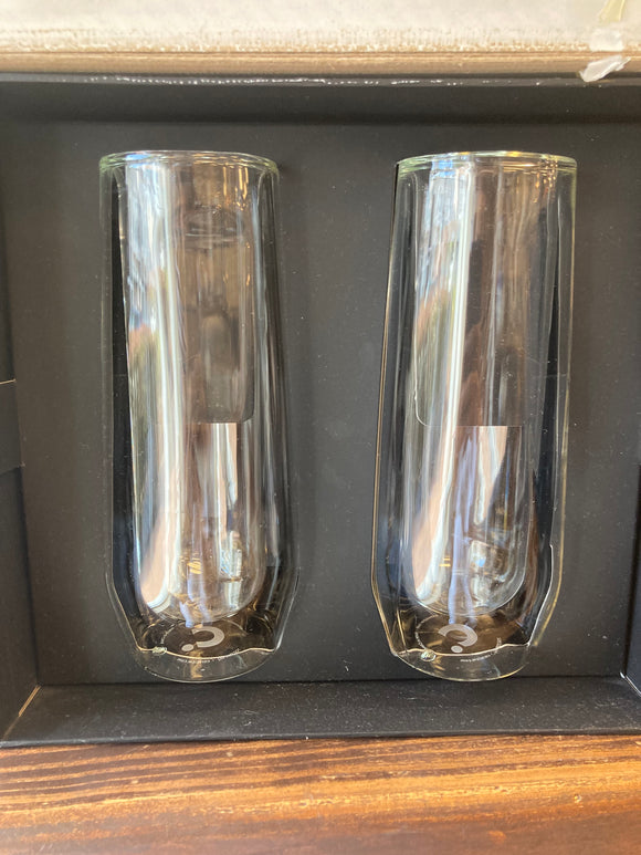 Corkcicle Glass Flute - CLEAR Double Pack 7 OZ