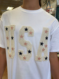 DAINTY DARLIN' USA CROCHET TEE