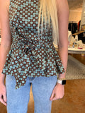 DRAWN UP GEOMETRIC BLOUSE