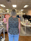DRAWN UP GEOMETRIC BLOUSE