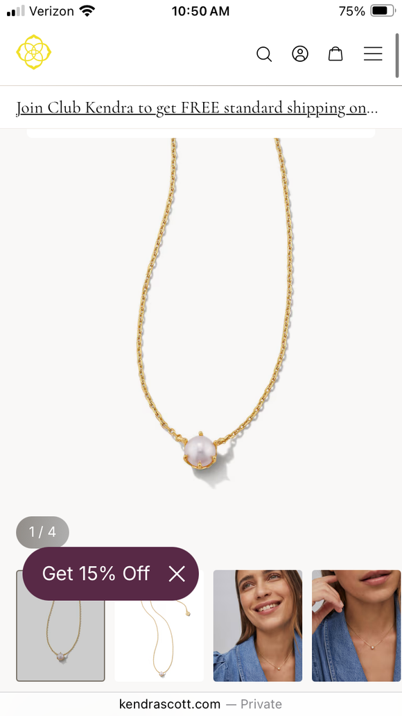 KENDRA SCOTT ASHTON PEARL PNDT NCK