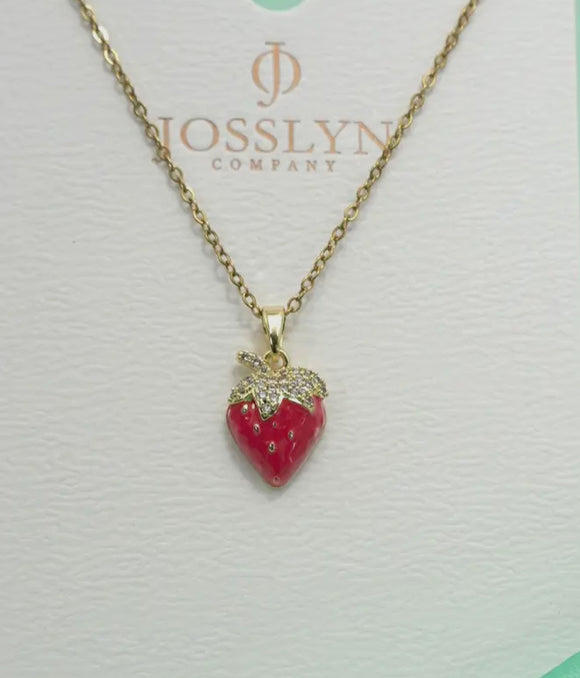 18K DIPPED STRAWBERRY NECKLACE