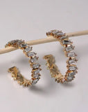 THE BAGUETTE RHINESTONE HOOPS