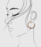 THE BAGUETTE RHINESTONE HOOPS