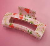 JUMBO STRAWBERRY HAIR CLAW CLIP