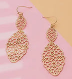 THE DETAIL MATTE FILIGREE DOUBLE DROP EARRING