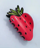 STRAWBERRY ACRYLIC HAIR CLAW CLIP