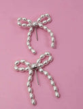 GIRLIE PEARLIE BOW EARRINGS