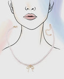 GIRLIE PEARLIE BOW NECKLACE