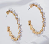 GIRLIE PEARLIE HOOP EARRINGS