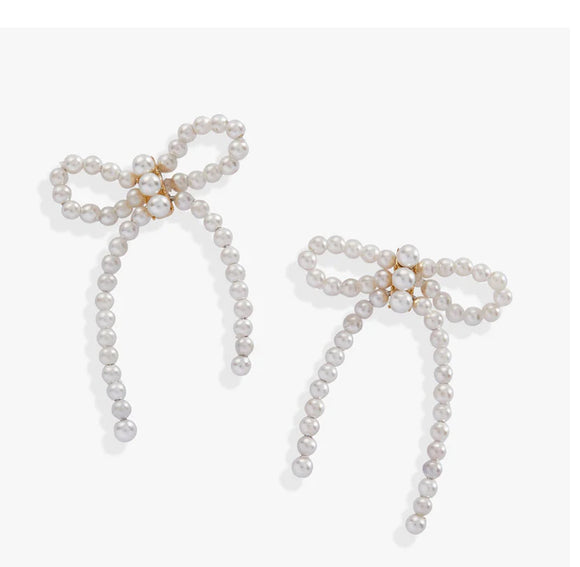ALEX & ANI MOTHER OF PEARL BOW EARRINGS