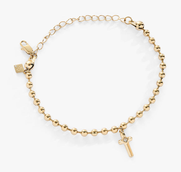ALEX & ANI CROSS BALL CHAIN BRACELET