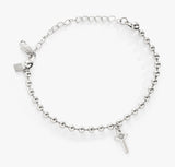 ALEX & ANI CROSS BALL CHAIN BRACELET