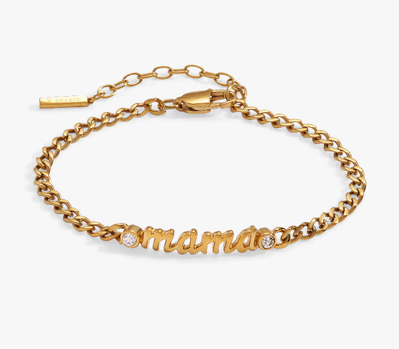 ALEX & ANI MAMA CURB CHAIN BRACELET