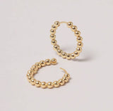THIS IS MY MOMENT 14K GOLD DIPPED BALL HOOPS