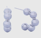 GO WITH IT 14K GOLD DIPPED MULTI BALL HOOP EARRINGS