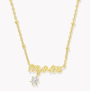KENDRA SCOTT MOM CRYSTAL NECKLACE