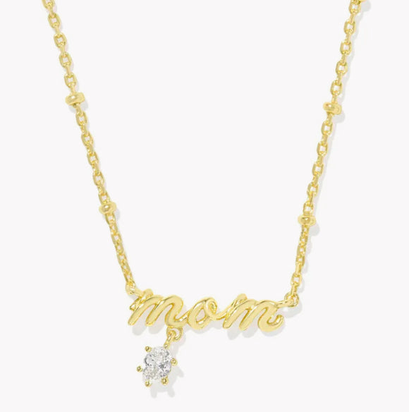 KENDRA SCOTT MOM CRYSTAL NECKLACE